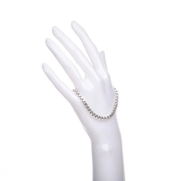 tiffany sterling silver box chain bracelet sold - Picture 3 of 7